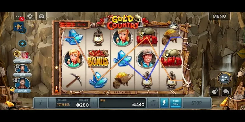 Gold Country 68 Game bài - Thiên Đường Giải Trí Hàng Đầu 5 Các biểu tượng xuất hiện là báo hiệu cho phần thưởng sắp về tay